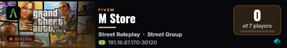 M Store live status badge