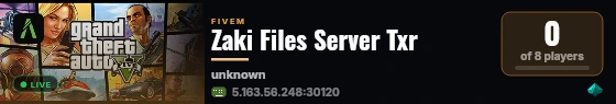 Zaki Files Server Txr live status badge