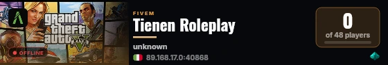 Tienen Roleplay live status badge