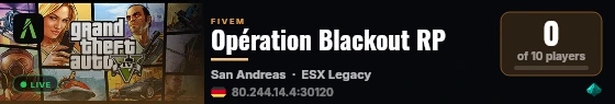 Opération Blackout RP live status badge