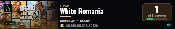 White Romania  live status badge