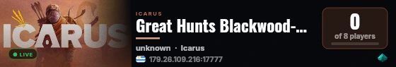 Great Hunts Blackwood-Sin live status badge