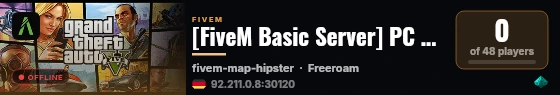 [FiveM Basic Server] PC COMEBACK live status badge