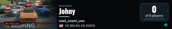 Johny live status badge