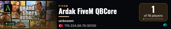 Ardak FiveM QBCore live status badge