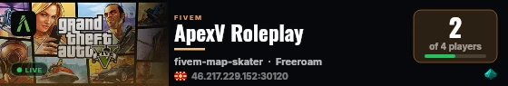 ApexV Roleplay live status badge