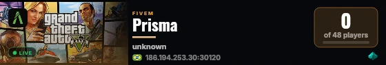 Prisma live status badge