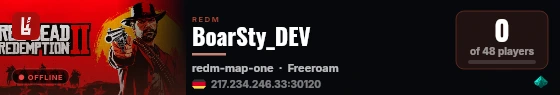 BoarSty_DEV live status badge
