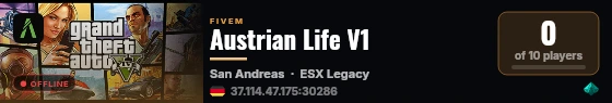 Austrian Life V1 live status badge