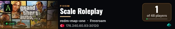 Scale Roleplay live status badge