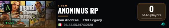 ANONIMUS RP live status badge