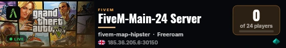 FiveM-Main-24 Server live status badge