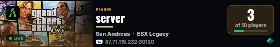 server live status badge