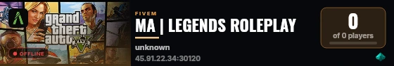 MA | LEGENDS ROLEPLAY live status badge