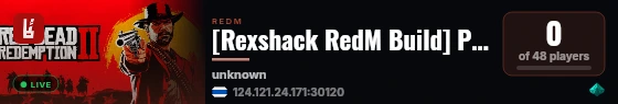 [Rexshack RedM Build] PORO RP live status badge