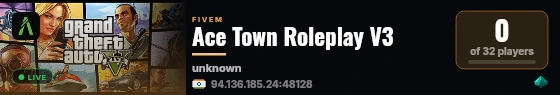 Ace Town Roleplay V3 live status badge