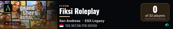 Fiksi Roleplay live status badge