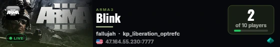 Blink live status badge
