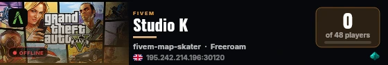 Studio K live status badge