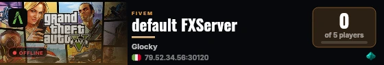 default FXServer live status badge
