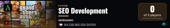 SEO Development live status badge