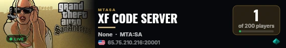 XF CODE SERVER live status badge