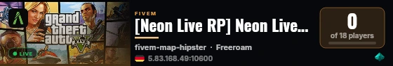 [Neon Live RP] Neon Live RP live status badge