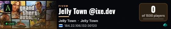 Jelly Town @ixe.dev live status badge
