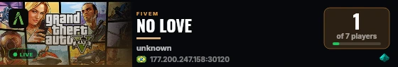 NO LOVE live status badge