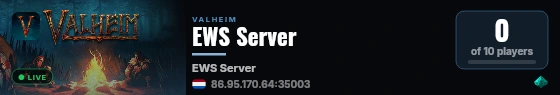 EWS Server live status badge