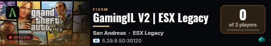 GamingIL V2 | ESX Legacy live status badge