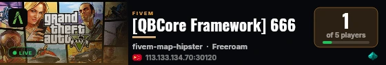 [QBCore Framework] 666 live status badge