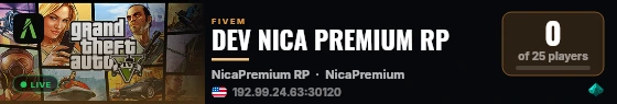 DEV NICA PREMIUM RP live status badge