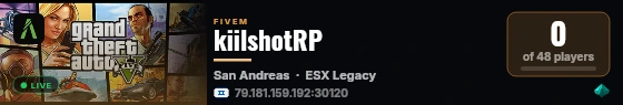 kiilshotRP live status badge