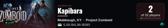 Kapibara live status badge