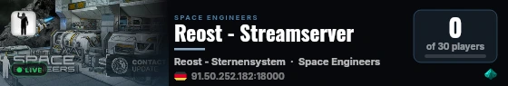Reost - Streamserver live status badge