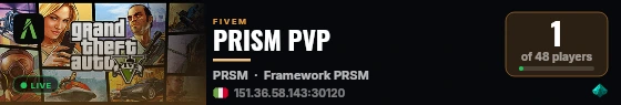 PRISM PVP live status badge