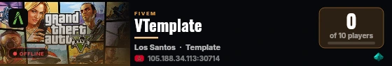 VTemplate live status badge