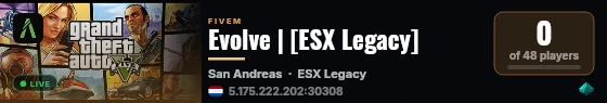 Evolve | [ESX Legacy] live status badge