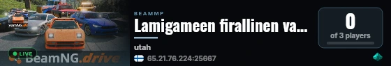 Lamigameen firallinen vaniservu | Connect Hosting live status badge
