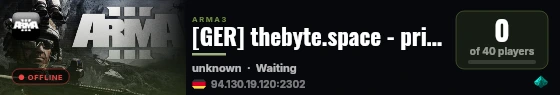 [GER] thebyte.space - private testing [ACE|ACRE|RHS|BW|JSRS] live status badge