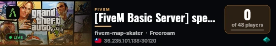 [FiveM Basic Server] speed-city live status badge