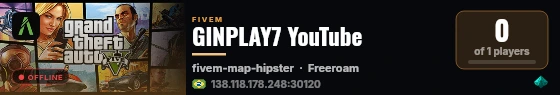GINPLAY7 YouTube live status badge
