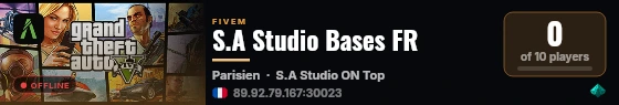 S.A Studio Bases FR live status badge