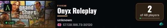 Onyx Roleplay live status badge