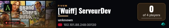 [Wuiff] ServeurDev live status badge
