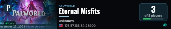 Eternal Misfits live status badge