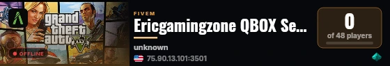 Ericgamingzone QBOX Server live status badge