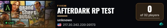 My FXServer Project live status badge