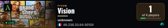 Vision live status badge
